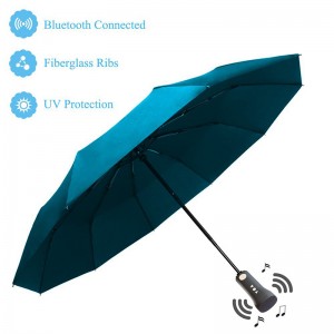 ブルートゥース傘スピーカー音楽UV保護新発明特別3折りたたみ傘
