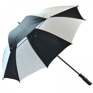 ガラス繊維フレームの防風の大きいゴルフ傘が付いているマーケティングの手動開いた傘