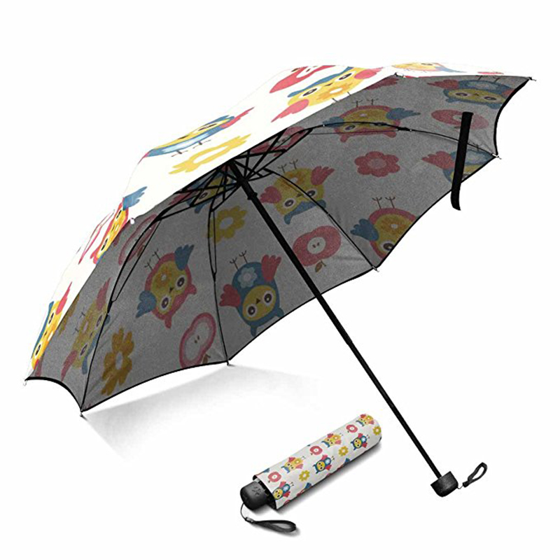 ノベルティ標準傘サイズカスタム印刷紬生地手動オープン3折りたたみ傘
